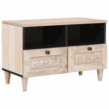 vidaXL Μονάδες TV Λευκό 70x33x46cm Επεξεργασμένο Ξύλο