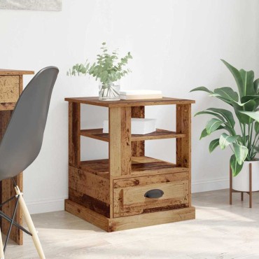 vidaXL Κομοδίνο Παλιό ξύλο 50x50x60cm Επεξεργασμένο Ξύλο 1 τεμ.