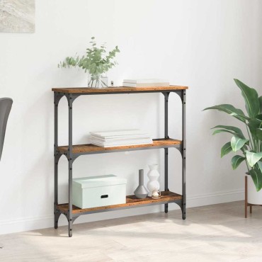 vidaXL Τραπέζι κονσόλας Παλιό ξύλο 75x22,5x75 εκ 1 τεμ.