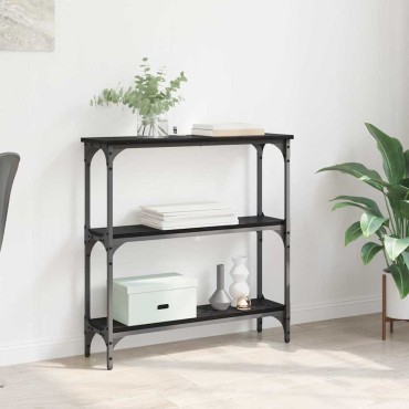 vidaXL Τραπέζι κονσόλας Μαύρη Οξυά 75x22,5x75 εκ 1 τεμ.