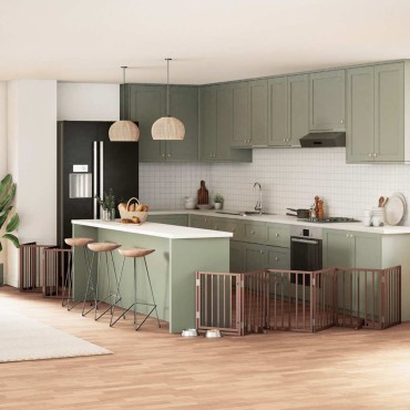 vidaXL Διαχωριστικό Σκύλων/Πόρτα Πτυσσόμενο 15 Πάνελ 750εκ Ξύλο Λεύκας