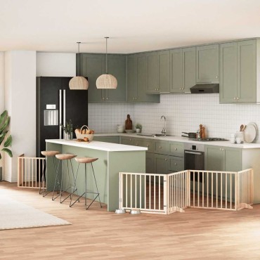 vidaXL Διαχωριστικό Σκύλων/Πόρτα Πτυσσόμενο 6 Πάνελ 480εκ. Ξύλο Λεύκας