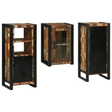 vidaXL Σετ Επίπλων Μπάνιου 3 τεμ. Πολύχρωμο 40x35x90cm