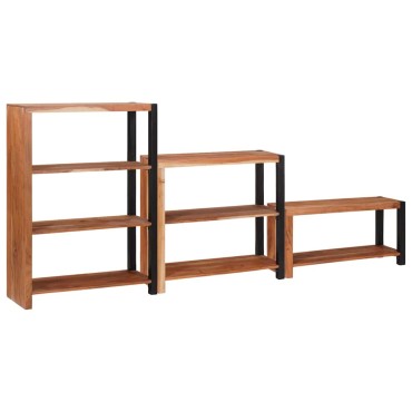 vidaXL Ράφι Βιβλίων 6 επιπέδων 3 τεμ. 80x30x110cm Καφέ
