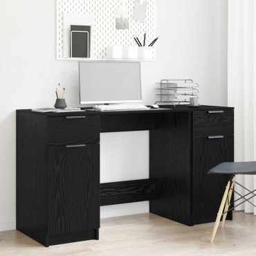 vidaXL Γραφείο Μαύρη Οξυά Επεξεργασμένο Ξύλο 133x50x75 εκ 1 τεμ.
