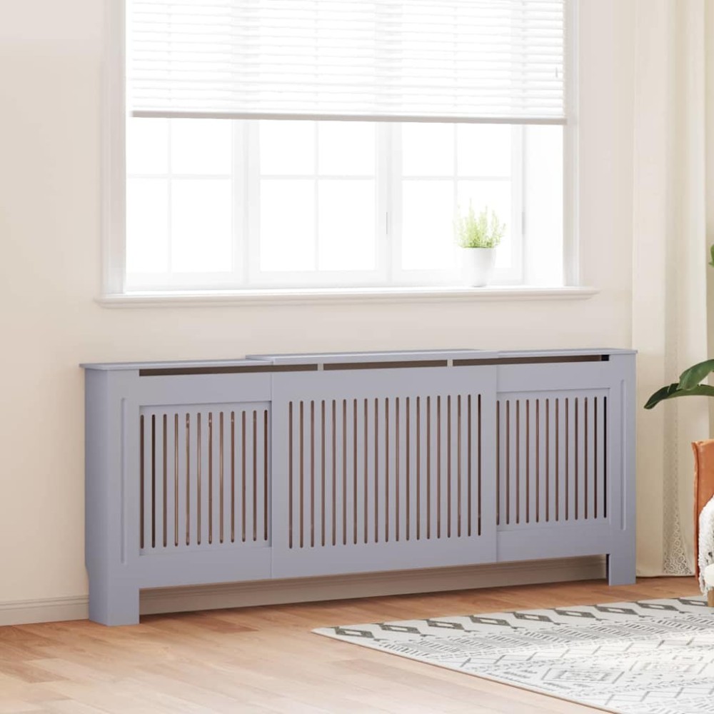 vidaXL Καπάκι Καλοριφέρ 2 pcs Γκρι 205 x 20,5 x 81,5 εκ.
