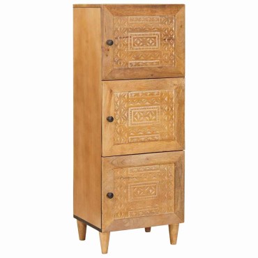 vidaXL Highboard Ανοιχτό καφέ 40x33x110cm Μασίφ ξύλο μάνγκο