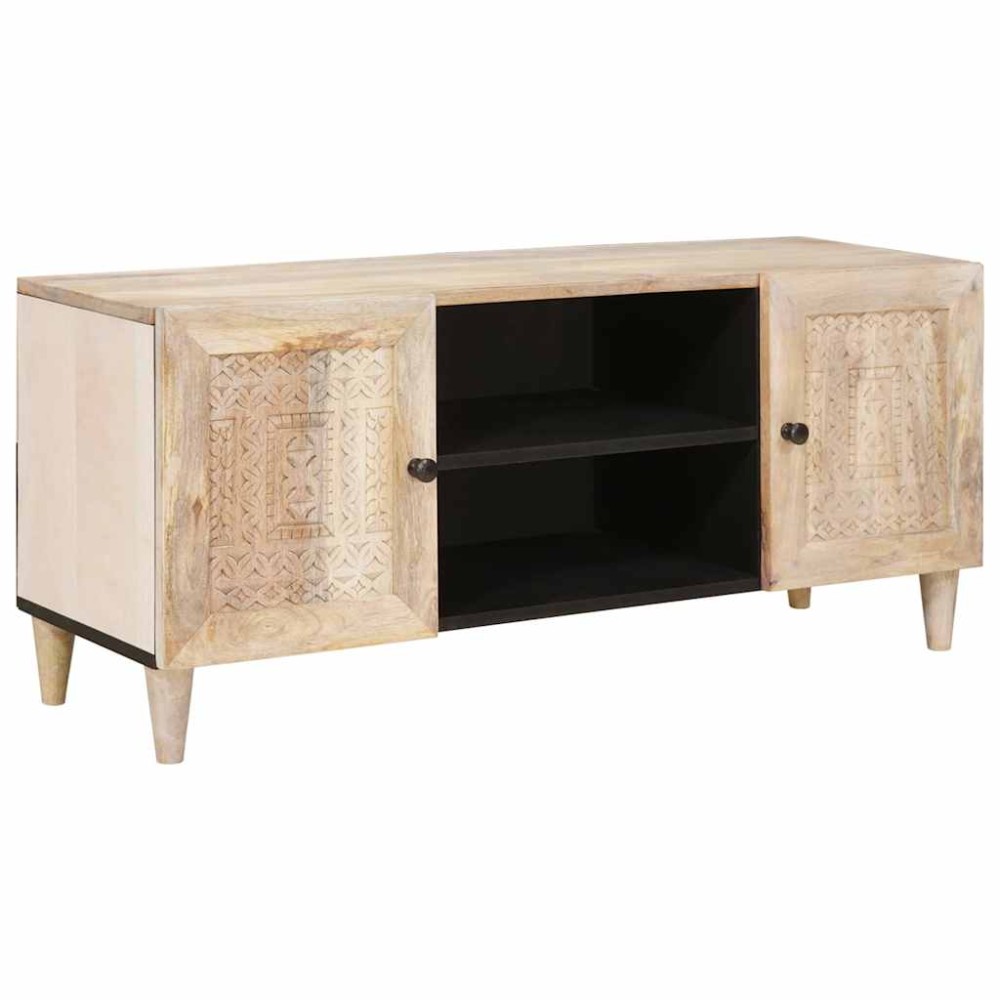 vidaXL Μονάδες TV με ράφι Λευκό 105x33x46cm Επεξεργασμένο ξύλο
