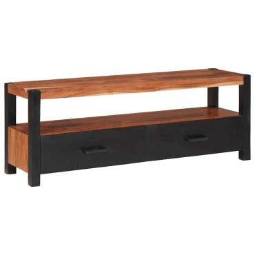 vidaXL Ντουλάπι μέσων Καφέ 110x30x40cm Στερεό Ξύλο Ακακίας 1 τεμ.