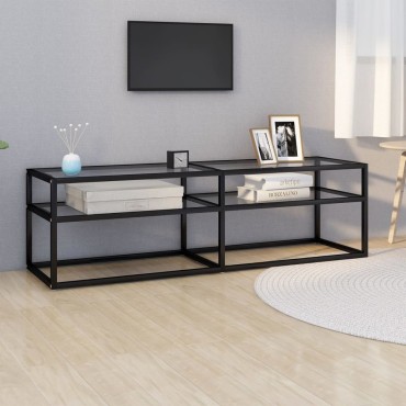 vidaXL Έπιπλο Τηλεόρασης Διαφανές 140x40x40,5cm από Γυαλί Ασφαλείας