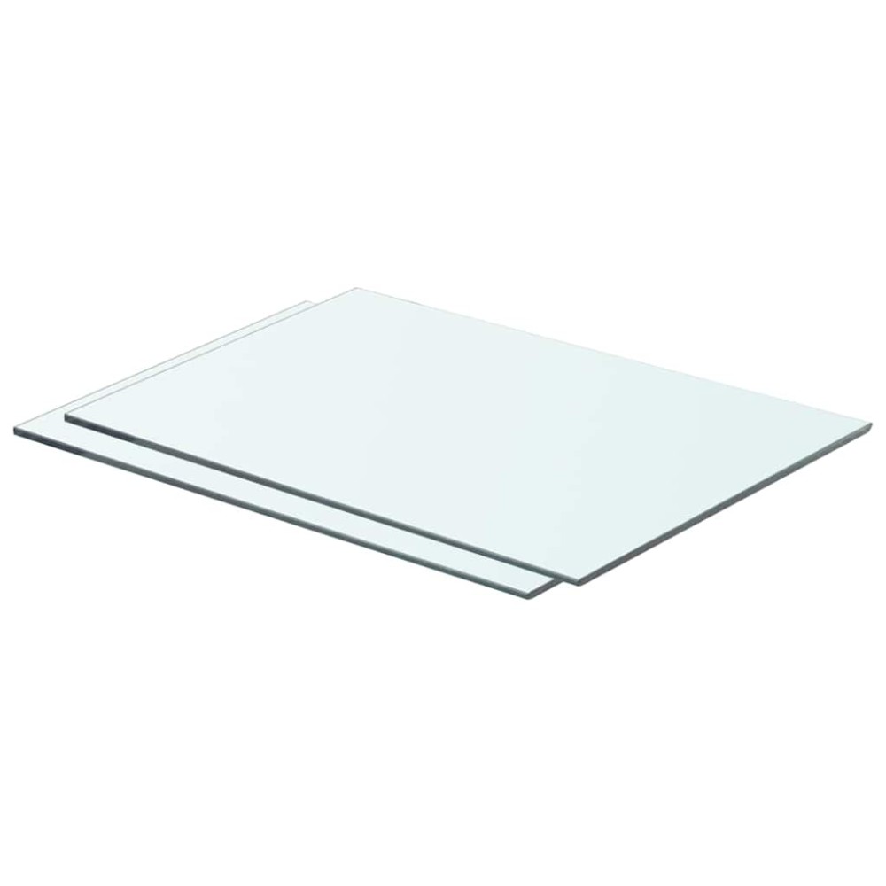 vidaXL Ράφια Πάνελ 2 τεμ. Διάφανα 50x30cm Γυάλινα