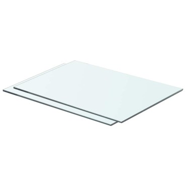 vidaXL Ράφια Πάνελ 2 τεμ. Διάφανα 50x30cm Γυάλινα