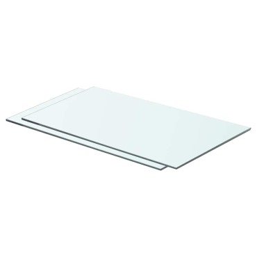vidaXL Ράφια Πάνελ 2 τεμ. Διάφανα 60x30cm Γυάλινα