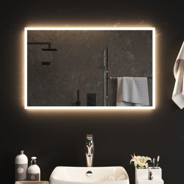 vidaXL Καθρέφτης Μπάνιου με LED 50x80 εκ.