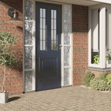 vidaXL Μεμβράνες Παραθύρου 4 Τεμ. Αμμοβολή Σχέδιο Λουλούδι από PVC