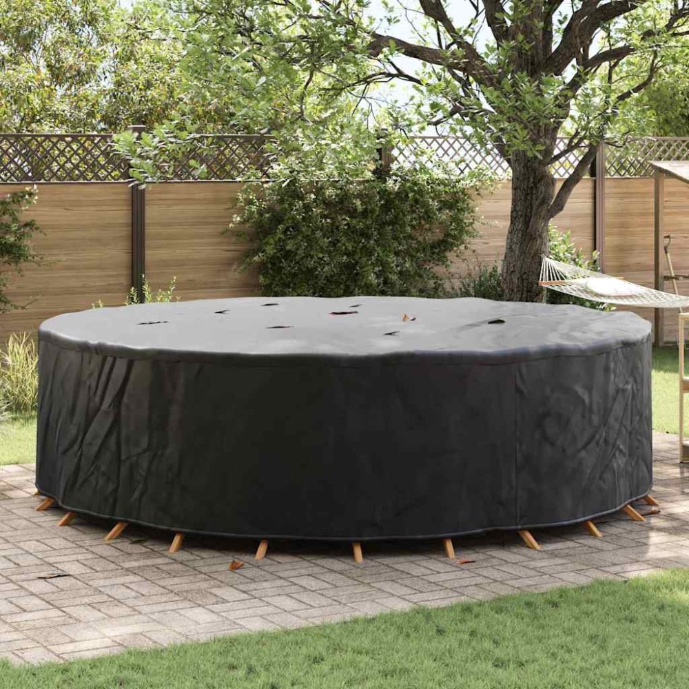 vidaXL Κάλυμμα επίπλων Μαύρο 320x320x71cm Ύφασμα Oxford 210D 1 τεμ.