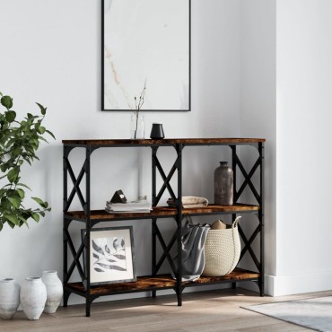 vidaXL Τραπέζι Κονσόλα Καπνιστή Δρυς 100x28x80,5cm Επεξεργασμένο Ξύλο 1 τεμ.