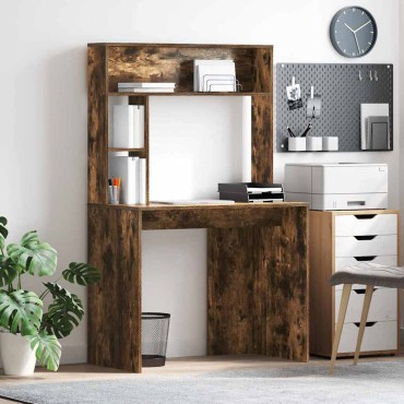 vidaXL Γραφείο Καπνιστό Δρύς 91x50x149cm Επεξεργασμένο Ξύλο 1 τεμ.
