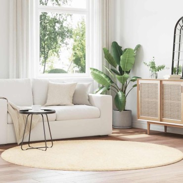 vidaXL Χαλί Shaggy με Ψηλό Πέλος NAVARRA Κρέμα 200x200cm πολυεστέρας