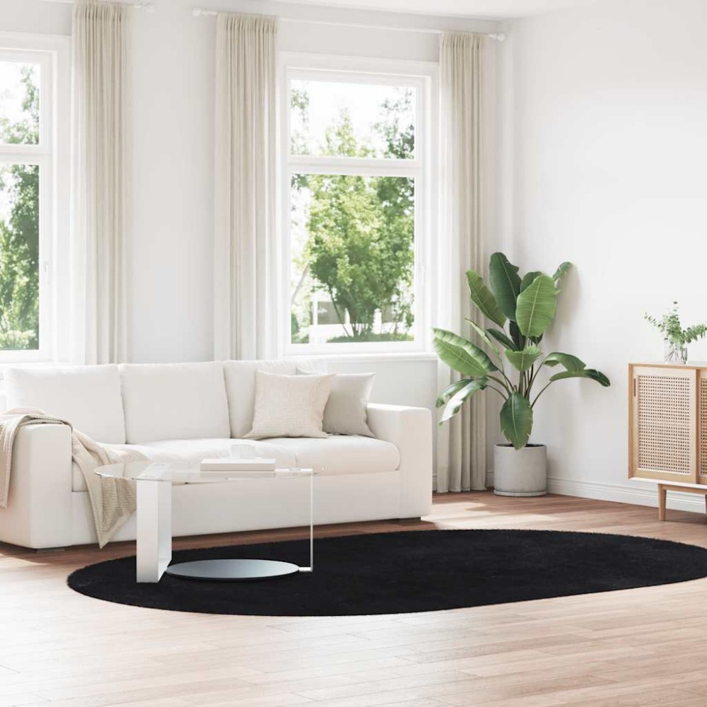vidaXL Χαλί Shaggy με Ψηλό Πέλος NAVARRA Μαύρο 300x200cm πολυεστέρας