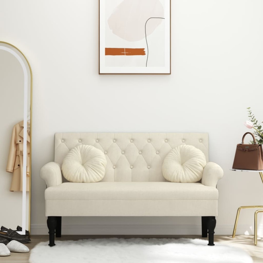 vidaXL Παγκάκι με Πλάτη 120x62x75,5cm Λινό