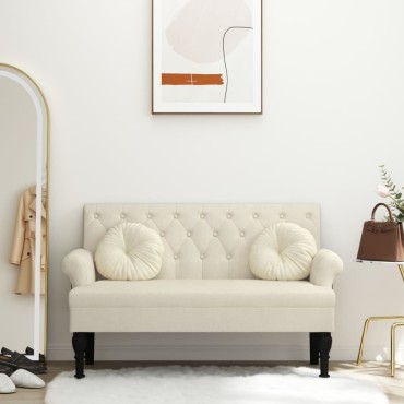 vidaXL Παγκάκι με Πλάτη 120x62x75,5cm Λινό