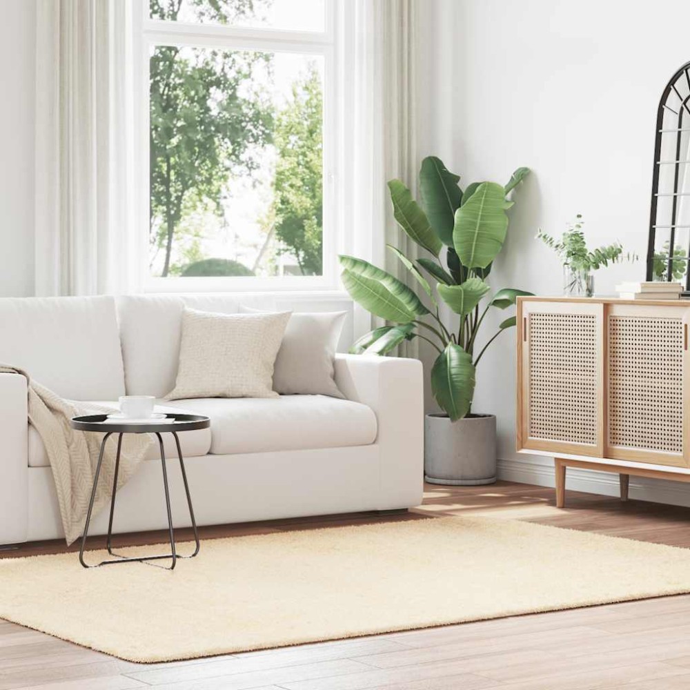 vidaXL Χαλί Shaggy με Ψηλό Πέλος NAVARRA Κρέμα 160x230cm πολυεστέρας
