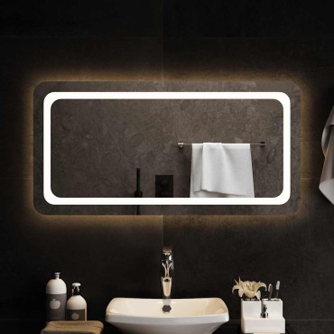 vidaXL Καθρέφτης Μπάνιου με LED 100x50 εκ.