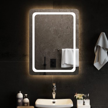 vidaXL Καθρέφτης Μπάνιου με LED 60x80 εκ.