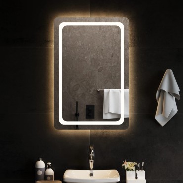 vidaXL Καθρέφτης Μπάνιου με LED 60x90 εκ.
