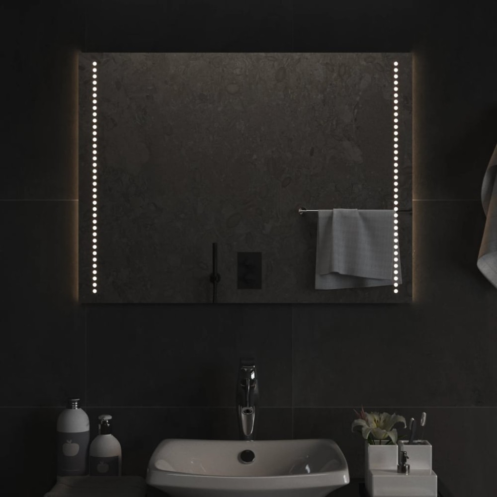 vidaXL Καθρέφτης Μπάνιου με LED 60x80 εκ.