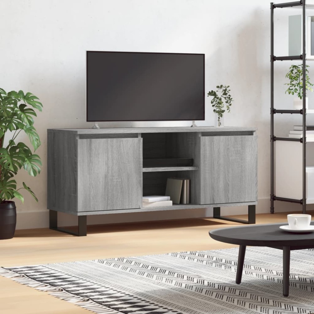 vidaXL Έπιπλο Τηλεόρασης Γκρι Sonoma 104x35x50cm Επεξεργ. Ξύλο