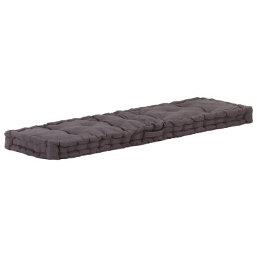 vidaXL Μαξιλάρα Δαπέδου / Παλέτας Ανθρακί 120x40x7cm Βαμβακερή
