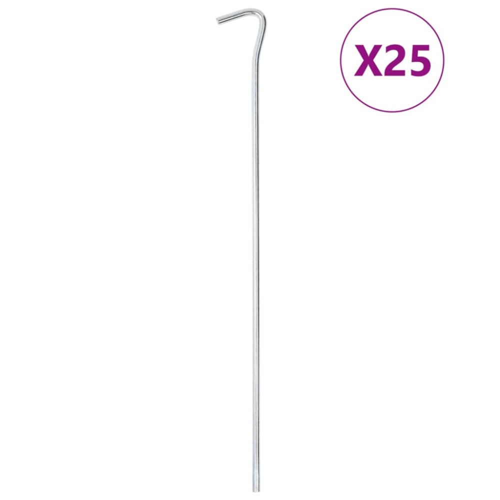 vidaXL Πασσαλάκια Σκηνής 25 τεμ. 30 εκ. Ø5 χιλ. Γαλβανισμένο Ατσάλι