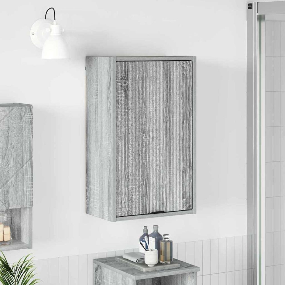 vidaXL Ντουλάπι Μπάνιου Γκρίζο Σονομα 39x23,5x65cm 1 τεμ.