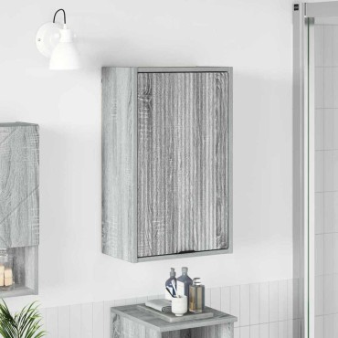 vidaXL Ντουλάπι Μπάνιου Γκρίζο Σονομα 39x23,5x65cm 1 τεμ.