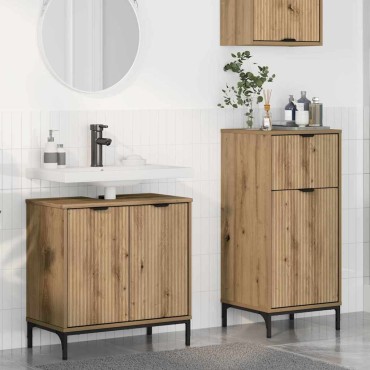 vidaXL Σετ Επίπλων Μπάνιου 2 τεμ. Artisan Oak 39,5x36x88 εκ