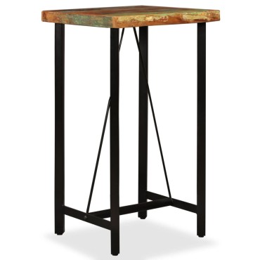 vidaXL Τραπέζι Μπαρ 60x60x107cm από Μασίφ Ανακυκλωμένο Ξύλο 1 τεμ.