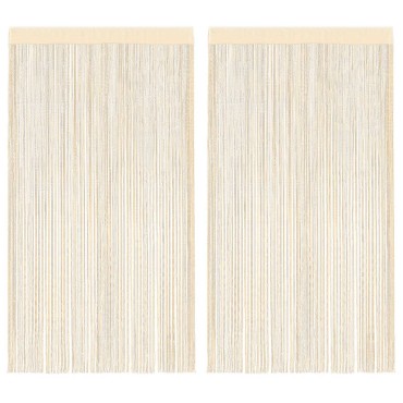 vidaXL Κουρτίνες με Κρόσσια 2 τεμ. Κρεμ 100x250cm
