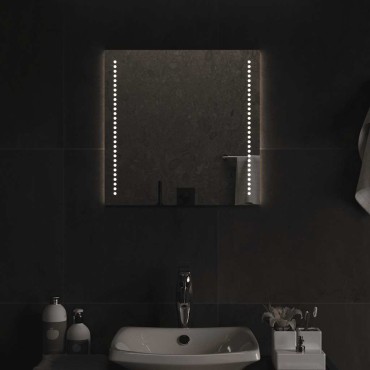 vidaXL Καθρέφτης Μπάνιου με LED 50x50 εκ.