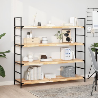 vidaXL Ράφια Κρεμαστά 4 τεμ. 160x40x4cm Ακατέργαστο Μασίφ Ξύλο Ακακίας
