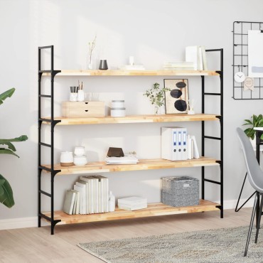vidaXL Ράφια Κρεμαστά 3 τεμ. 140x30x4cm Ακατέργαστο Μασίφ Ξύλο Ακακίας