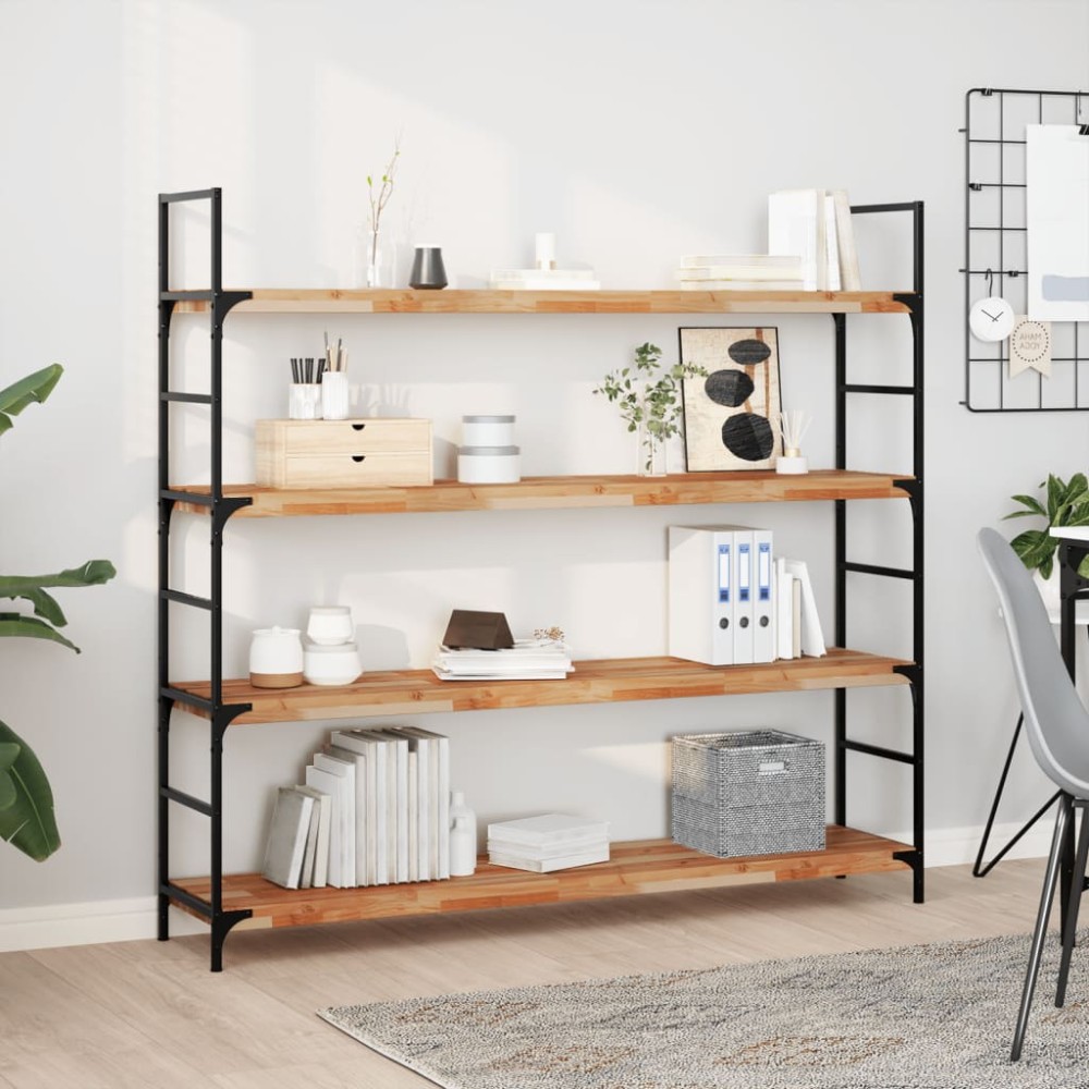 vidaXL Ράφια Κρεμαστά 3 τεμ. 160x30x4cm Φινίρισμα Λαδιού Μασίφ Ακακία