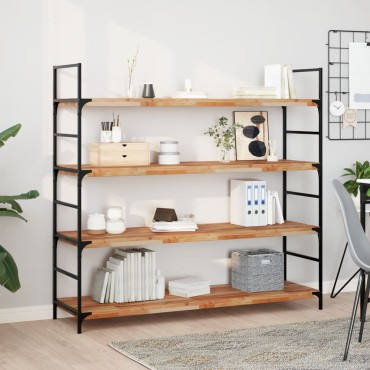 vidaXL Ράφια Κρεμαστά 4 τεμ. 160x40x4cm Φινίρισμα Λαδιού Μασίφ Ακακία