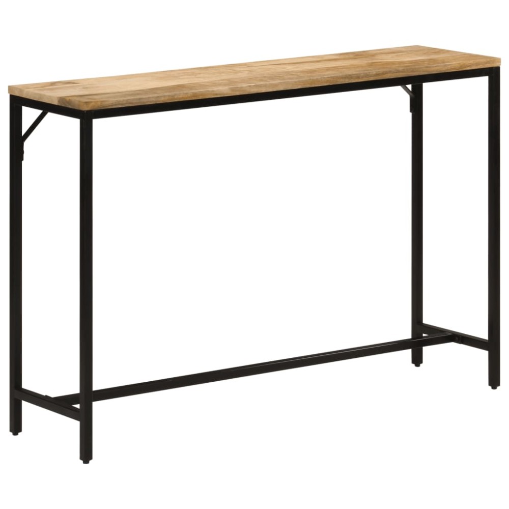 vidaXL Τραπέζι Κονσόλα 110x30x75cm Μασίφ Ακατ. Ξύλο Μάνγκο/Σίδηρο 1 τεμ.