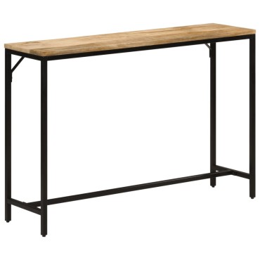 vidaXL Τραπέζι Κονσόλα 110x30x75cm Μασίφ Ακατ. Ξύλο Μάνγκο/Σίδηρο 1 τεμ.