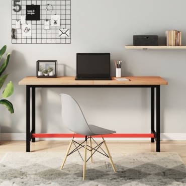 vidaXL Επιφάνεια Γραφείου 150x55x2,5cm από Μασίφ Ξύλο Οξιάς