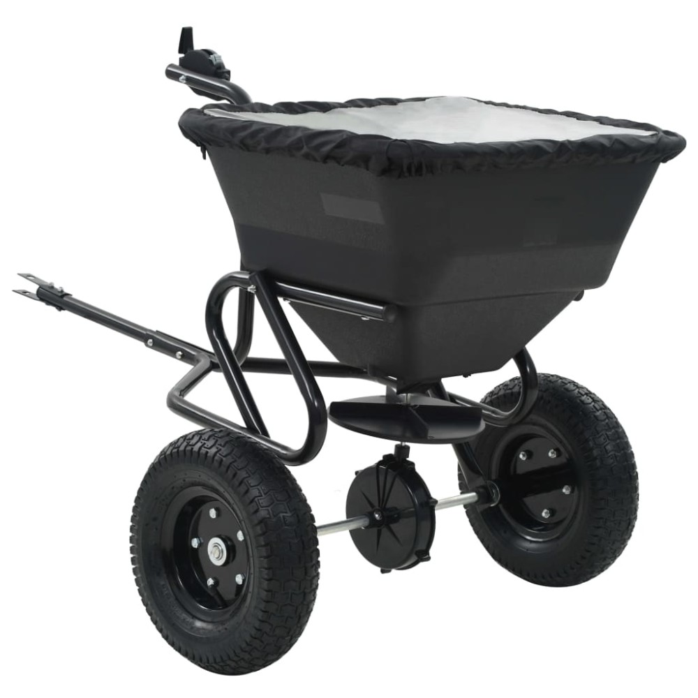 vidaXL Διανομέας Αλατιού Ελκόμενος 45 L 125x74x79 εκ. από PVC/Ατσάλι