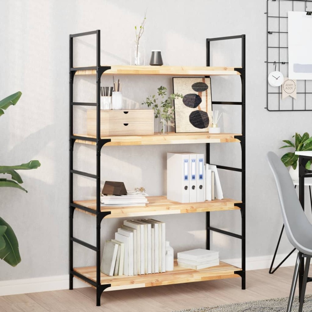 vidaXL Ράφια Κρεμαστά 2 τεμ. 100x40x4cm Ακατέργαστο Μασίφ Ξύλο Ακακίας