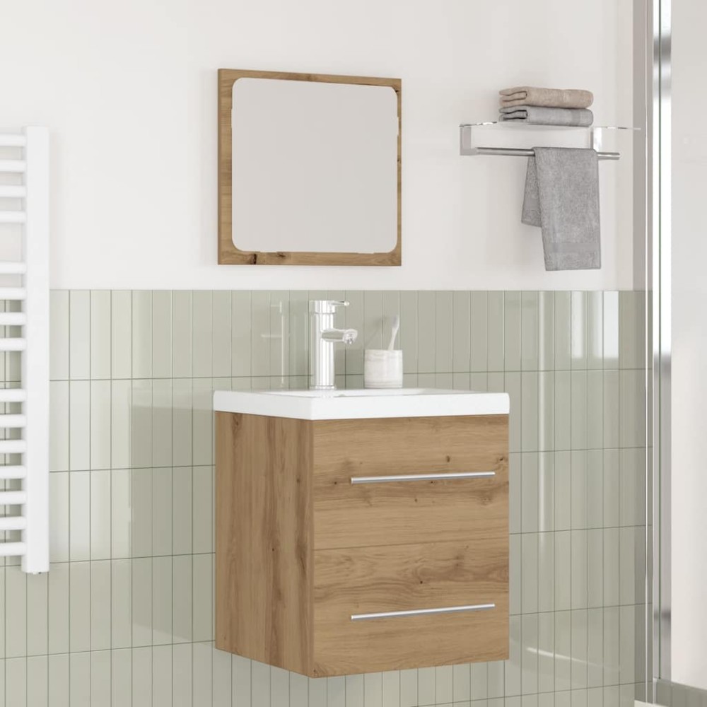 vidaXL Σετ Επίπλων Μπάνιου 2 τεμ. Μαύρη Οξυά 41x38,5x48cm